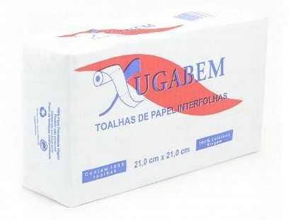 PAPEL TOALHA INTERFOLHA XUGABEM 2 DOBRAS - FARDO COM 1.000